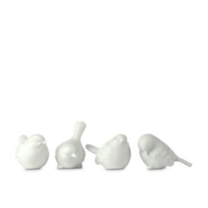 декорация pols potten sparrows white set 4