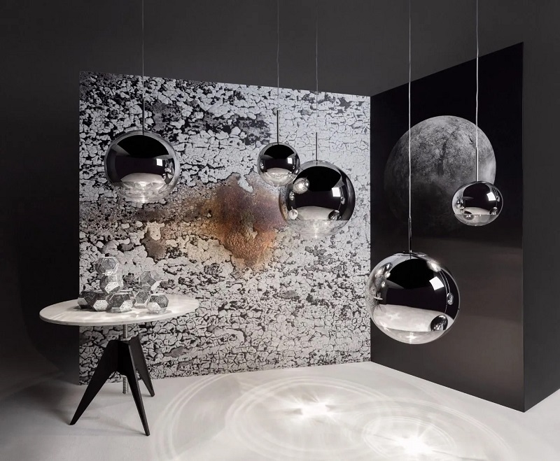 пендант tom dixon mirror ball led chrome