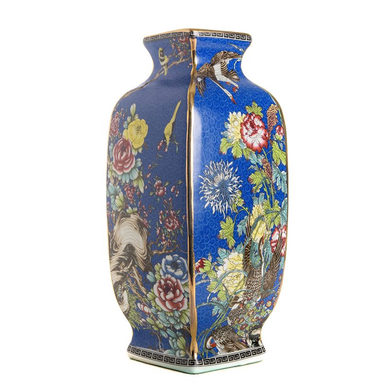 vaza-carre-fleurs-bleu ваза asiatides carre fleurs bleu