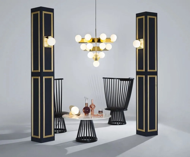 стол tom dixon fan black