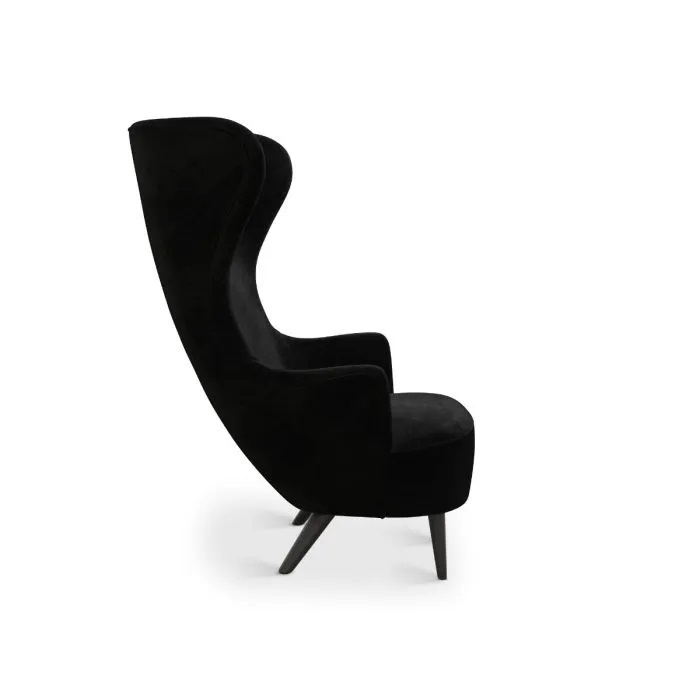 кресло tom dixon wingback black oak gentle