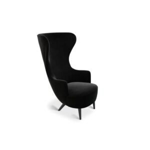 кресло tom dixon wingback black oak gentle