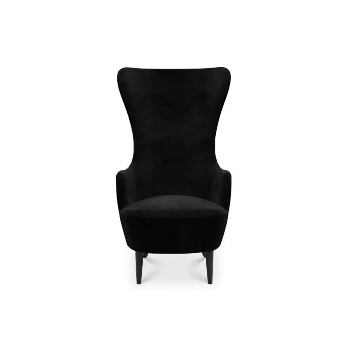 кресло tom dixon wingback black oak gentle