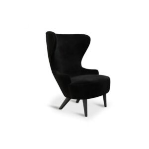 кресло tom dixon wingback micro black oak gentle