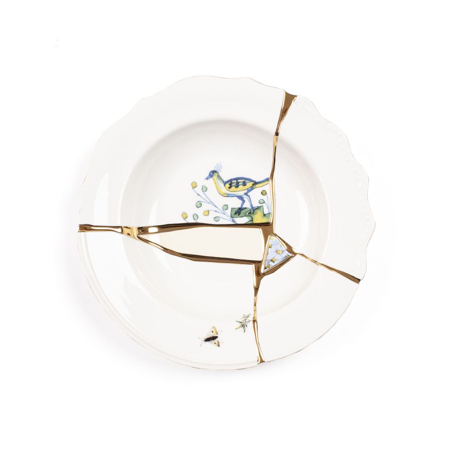 chinia-za-supa-kintsugi-bird-seletti чиния за супа seletti kintsugi bird