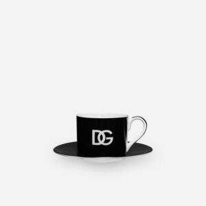 сет 2 броя чаши за чай dolce&gabbana dg logo