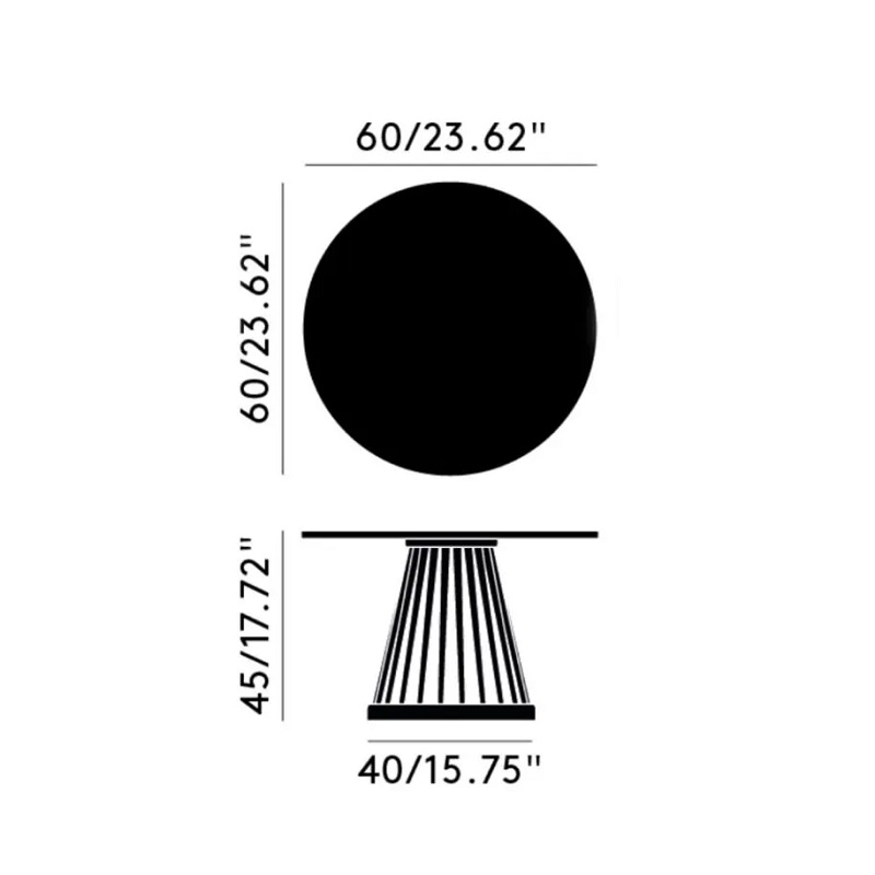 маса tom dixon fan black base white marble top 60 cm
