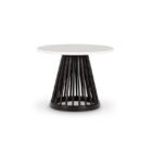 маса tom dixon fan black base white marble top 60 cm