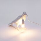 настолна лампа seletti bird waiting white outdoor