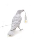 настолна лампа seletti bird waiting white outdoor