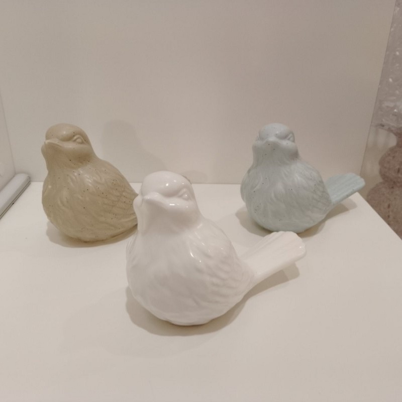 dekoracia-white-porcelain-bird-saimei декорация saimei white porcelain bird