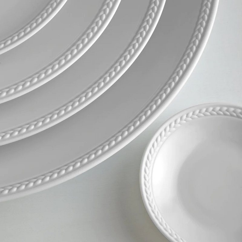 десертна чиния l'objet soie tressee white