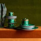 комплект 4 десертни чинии l'objet malachite