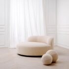 кресло eichholtz bjorn round boucle cream