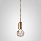 пендант lee broom crystal bulb brass clear