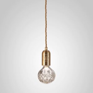 пендант lee broom crystal bulb brass clear