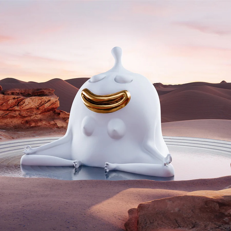 поставка за ароматни пръчици l'objet haas meditator white
