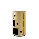 шкаф kartell componibili metal 3 elements gold