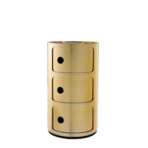 шкаф kartell componibili metal 3 elements gold