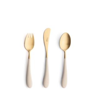 детски прибори за хранене cutipol alice ivory matte gold