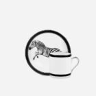 чаша за кафе и чинийка dolce and gabbana zebra porcelain espresso set