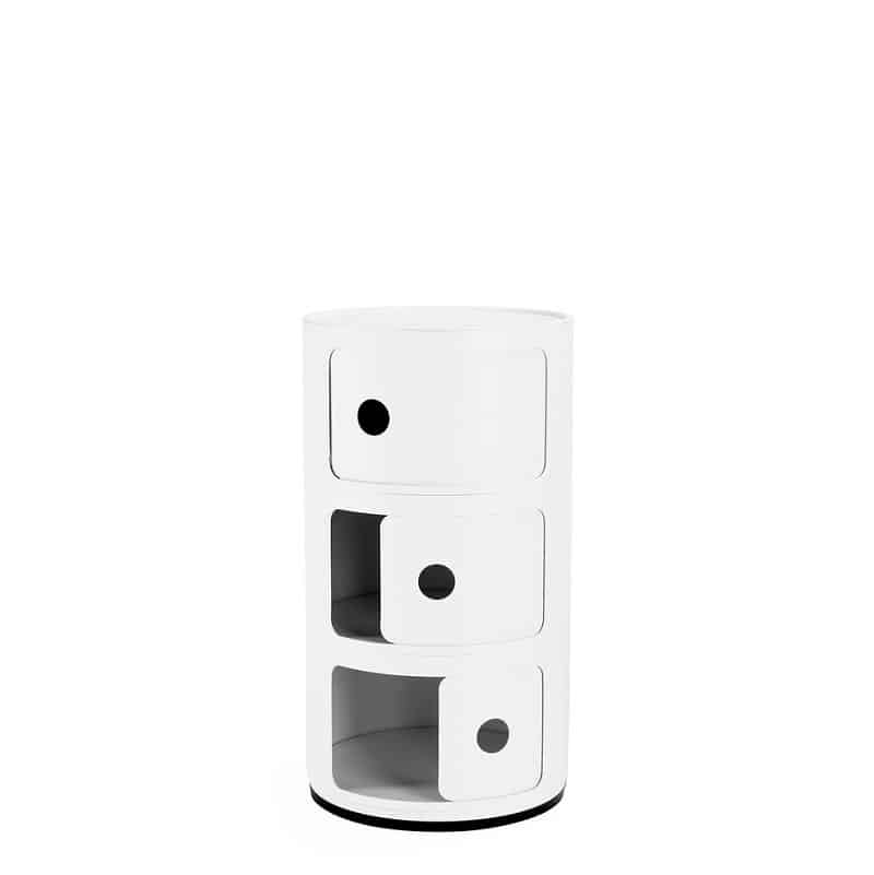 шкаф kartell componibili recycled 3 elements white