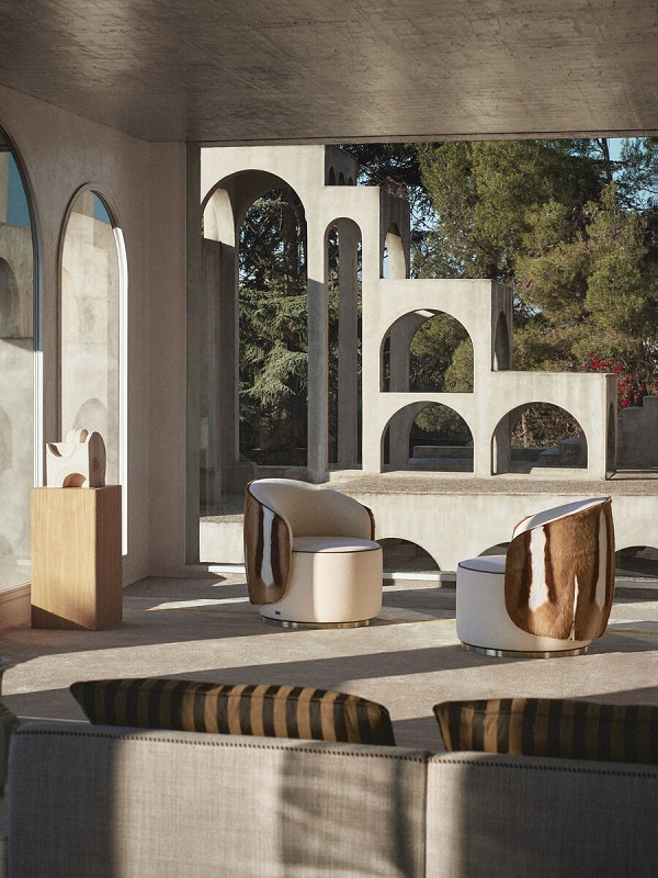 кресло fendi casa annabelle salina beige