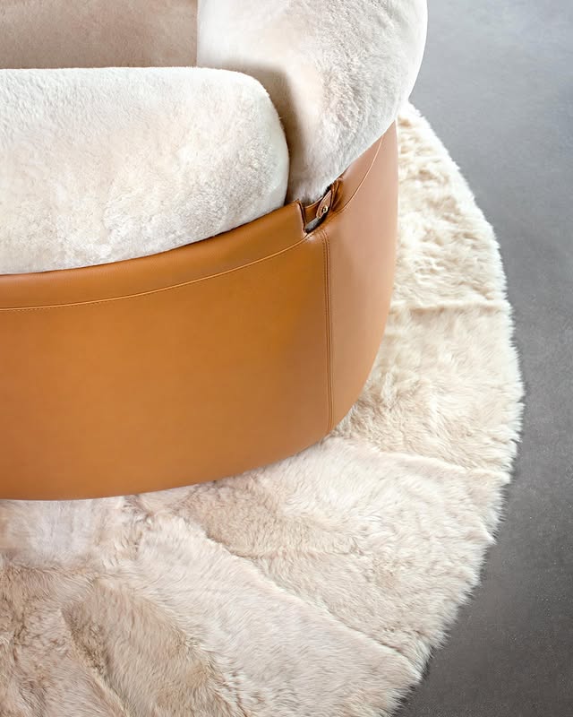 кресло fendi casa poltrona peekasit pelle ivory merinos