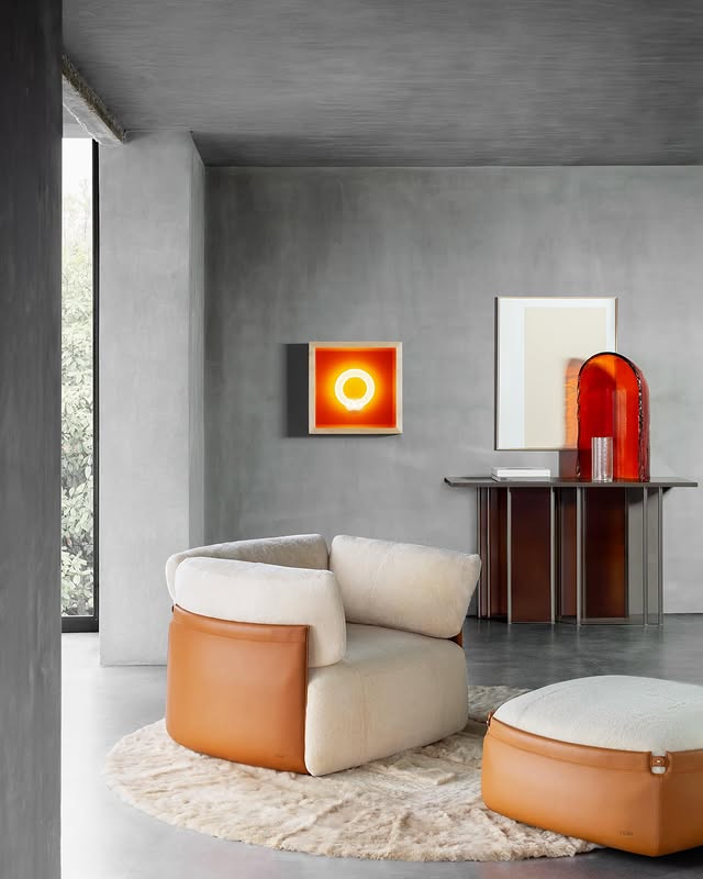 кресло fendi casa poltrona peekasit pelle ivory merinos
