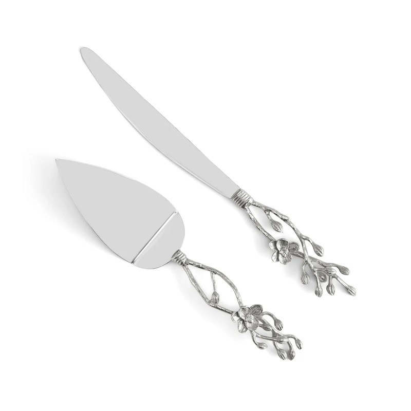 pribori-za-servirane-white-orchid-wedding-cake-knife-server-set-michael-aram прибори за сервиране michael aram white orchid wedding cake knife and server set