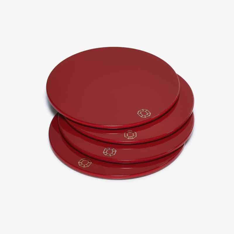 podlojki-za-chashi-octogone-red-baccarat подложки за чаши baccarat octogone red