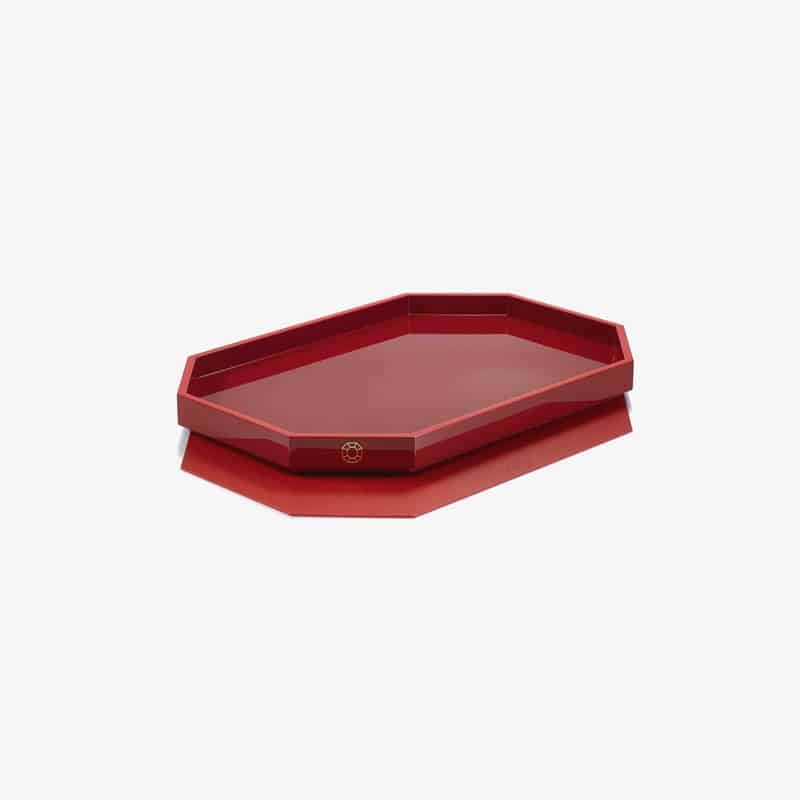 поднос baccarat octogone red s