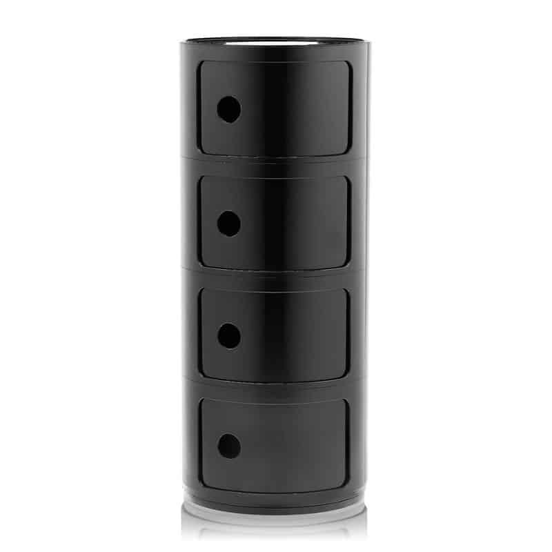 shkaf-componibili-classic-4elements-black-kartell шкаф kartell componibili classic 4 elements black