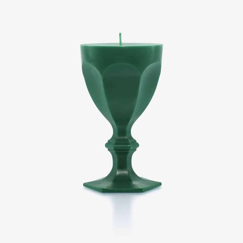 svesht-harcourt-glass-green-baccarat свещ baccarat harcourt glass green