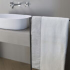 хавлиена кърпа frette graphite border bath sheet milk black