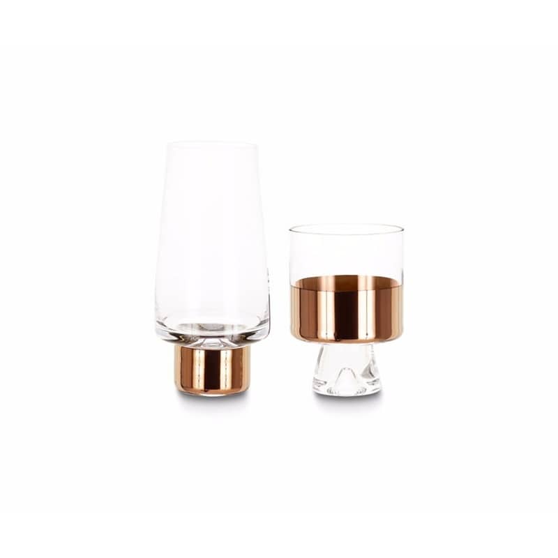 ниски чаши tom dixon tank low ball copper x2