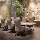 офис стол giorgetti genious pelle bianco polvere