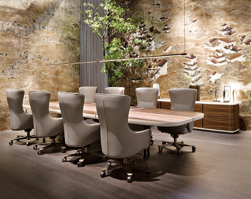 офис стол giorgetti genious pelle bianco polvere