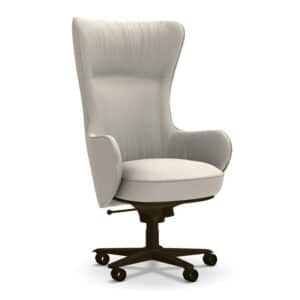 офис стол giorgetti genious pelle bianco polvere
