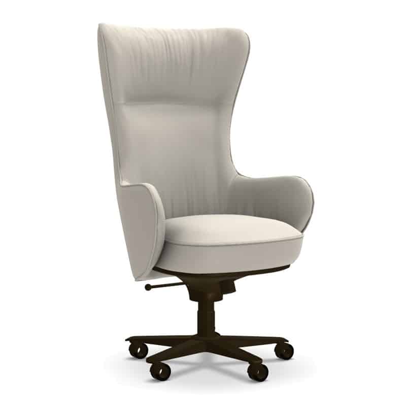 ofis-stol-genious-pelle-bianco-polvere-giorgetti офис стол giorgetti genious pelle bianco polvere