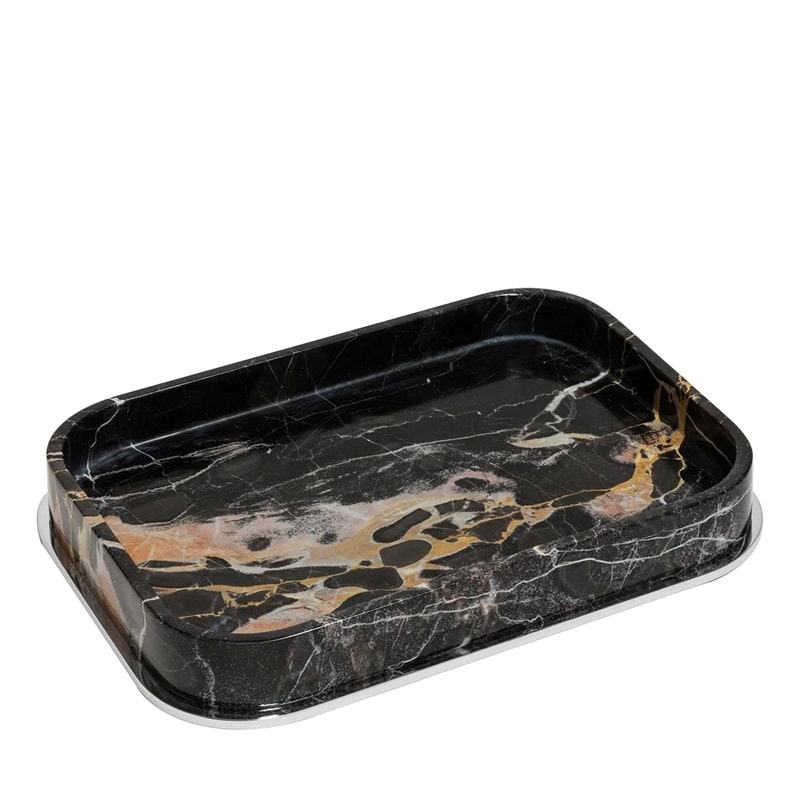 podnos-positano-marble-rectangular-medium-black-portoro-giobagnara поднос giobagnara positano marble rectangular medium black portoro