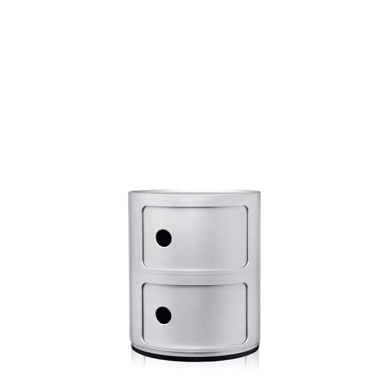 shkaf-componibili-classic-2-elements-silver-kartell шкаф kartell componibili classic 2 elements silver