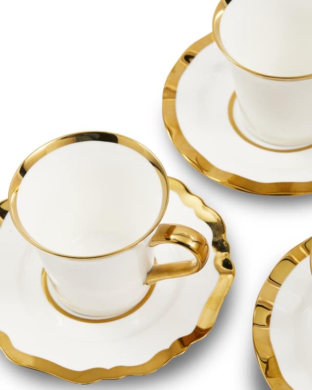 чаши за кафе pols potten golden finds сет 4 броя