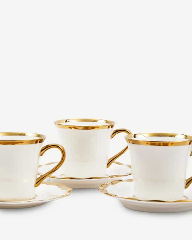 чаши за кафе pols potten golden finds сет 4 броя