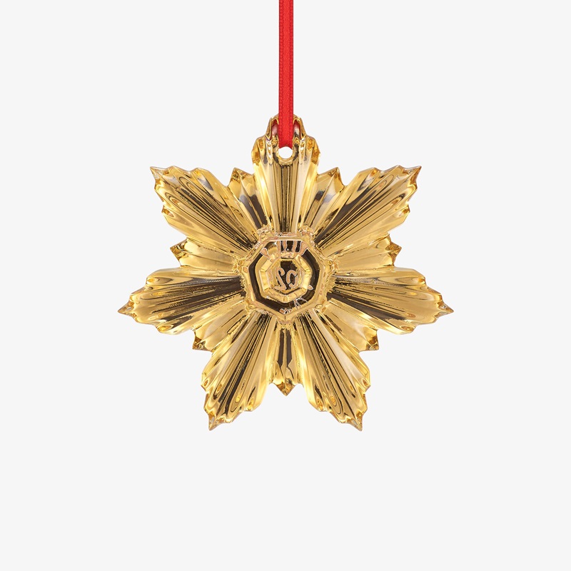 koledna-ukrasa-noel-palmette-2025-gold-baccarat коледна украса baccarat noel palmette gold 2025