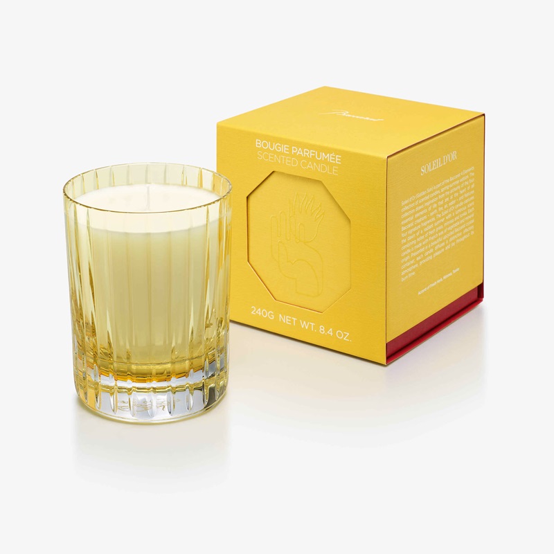 svesht-4elements-soleil-dor-baccarat свещ baccarat 4 elements soleil d'or