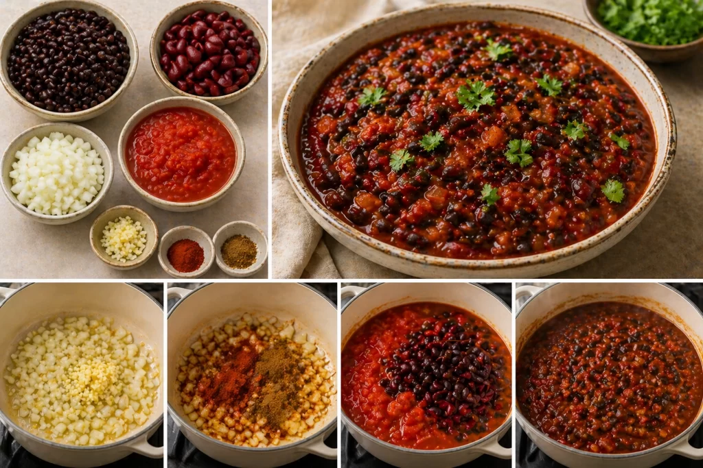 Black bean chili Чили с черен боб