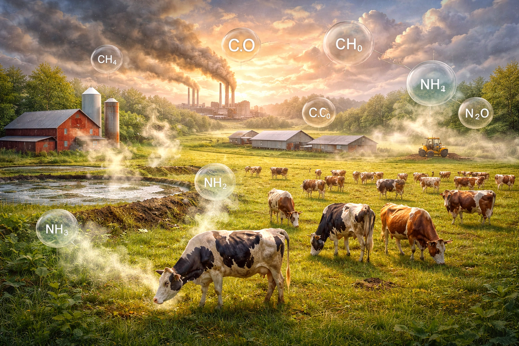 Ефектът на животновъдството върху атмосферата The effect of livestock farming on the atmosphere