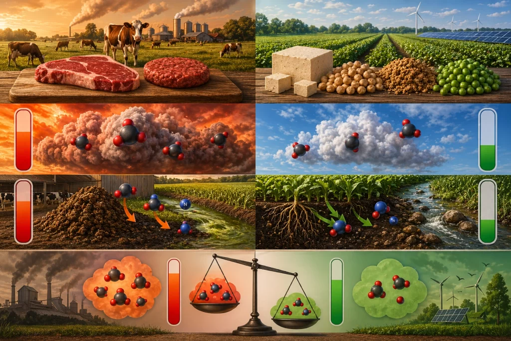 ефекта върху емисиите на парникови газове и азот the effect on greenhouse gases and nitrogen emissions