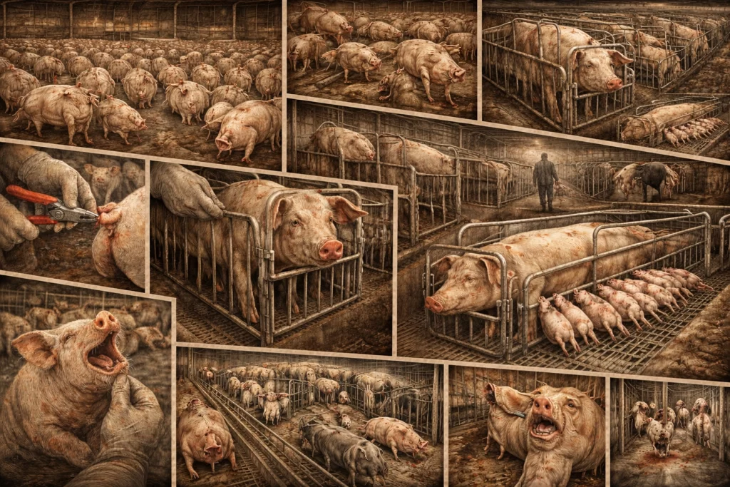 Затваряне и осакатяване на свине Confinement and Mutilation of Pigs